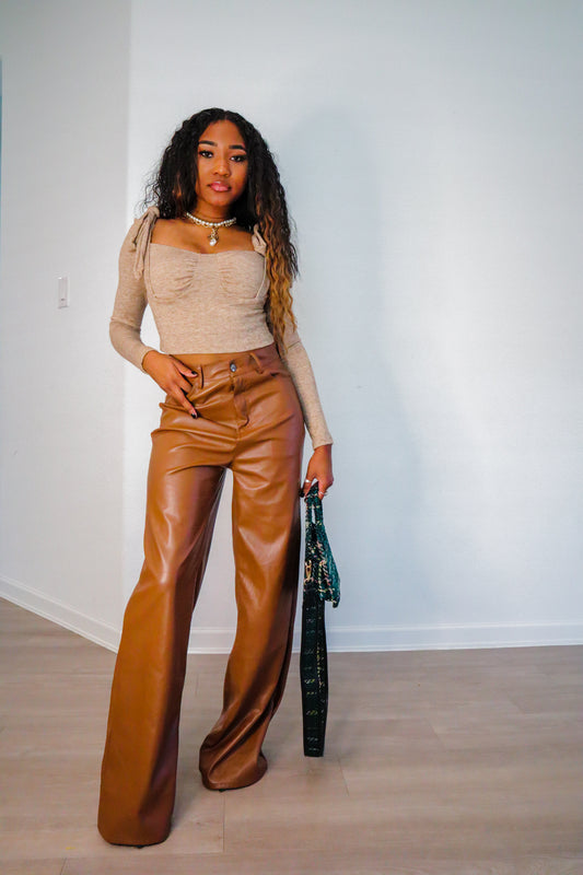 Momma's Night Out Faux Leather Pants