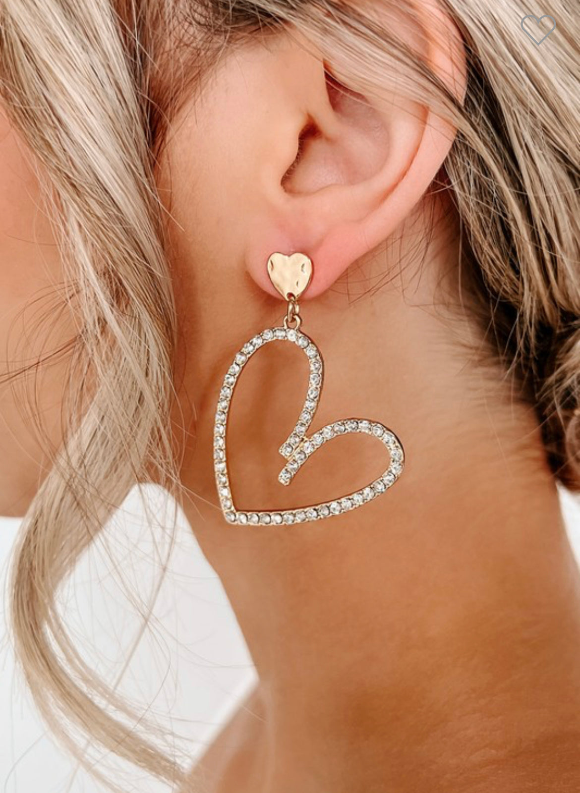 JAMIRAY】Swing heart earring-